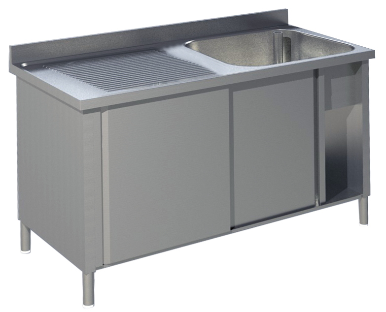 KBS Spülschrank mit Schiebetüren B 120cm - Becken rechts