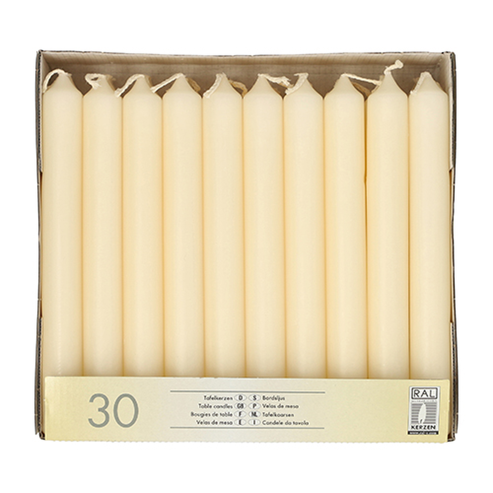 Papstar Tafelkerzen Ø 2,1 cm · 19,6 cm creme