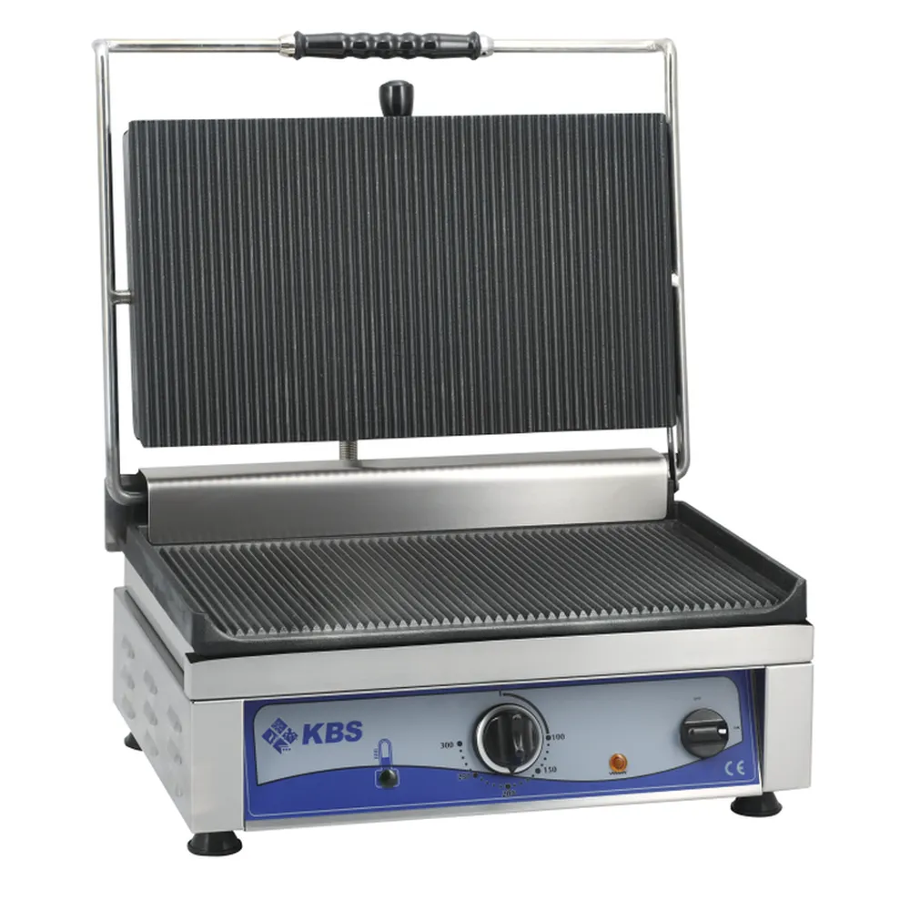 KBS Kontaktgrill Grillfläche 36x27 cm oben & unten gerillt 1 Heizzone