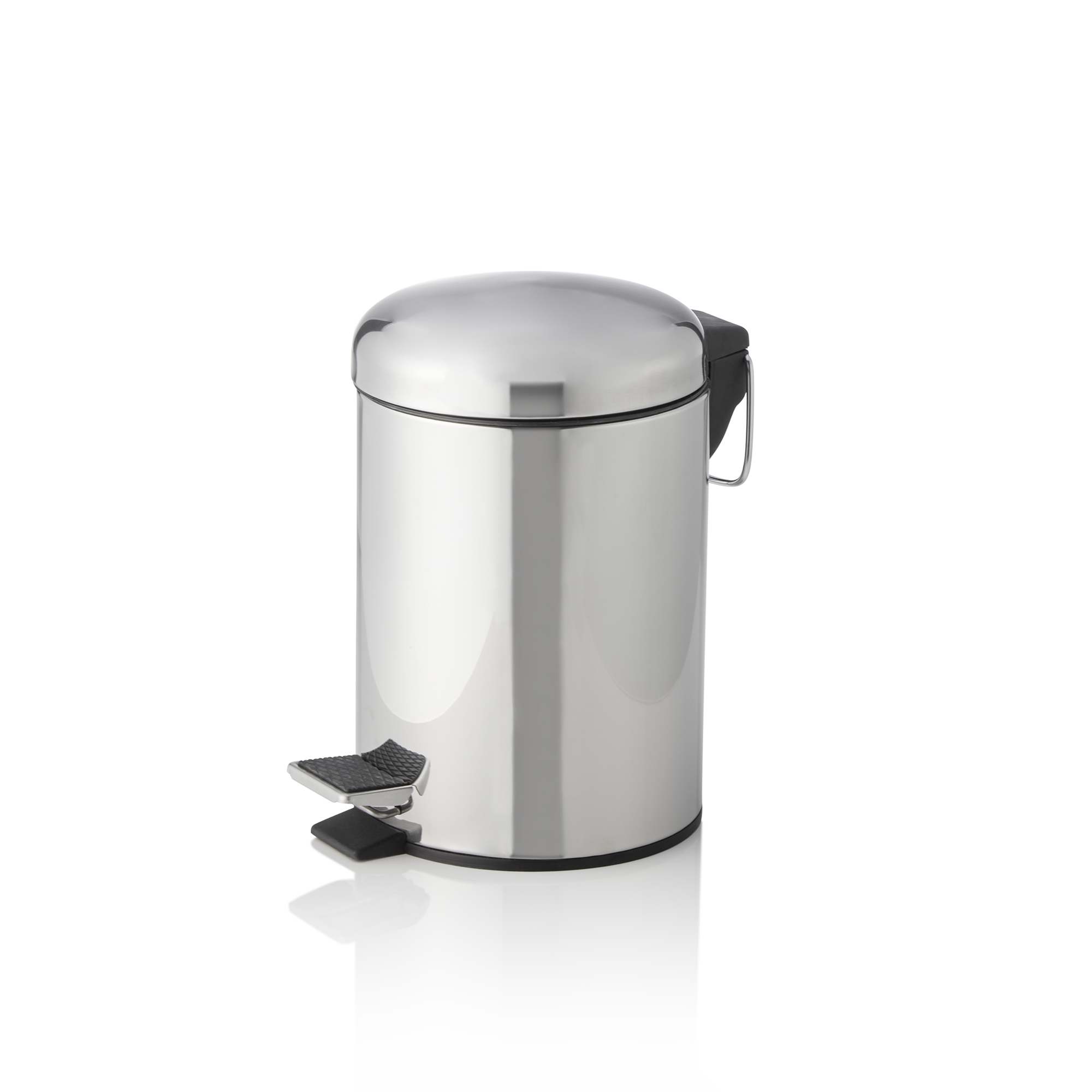 WAS Treteimer mit Kunststoffeinsatz, Ø 17 cm, 3 ltr., Edelstahl