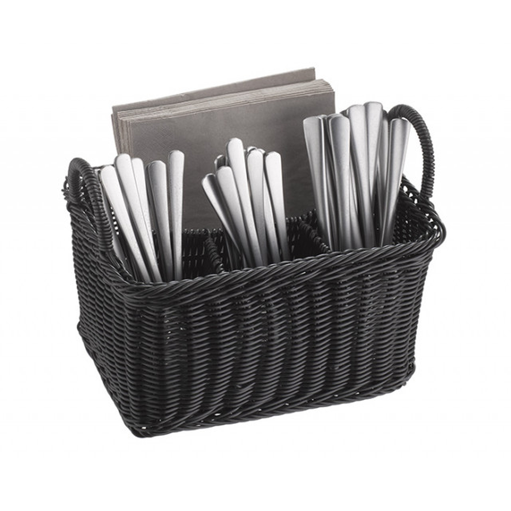 APS Besteck-Korb -ECONOMIC- 26 x 18 cm, H: 15 cm , Polypropylen, schwarz