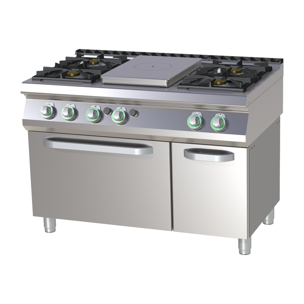 RM Gastro Glühplatten-Herd Gas mit Gasofen / RM - STPST 7120/21 G