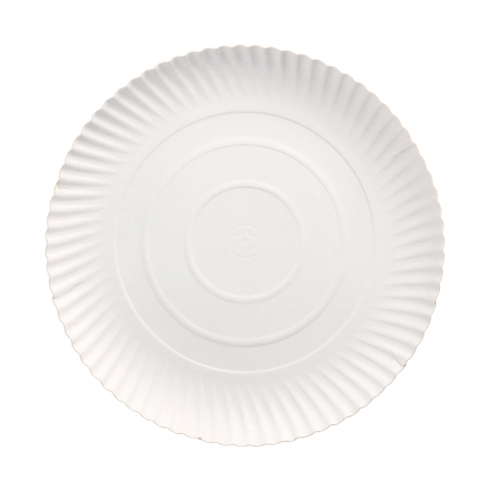Papstar Teller, Pappe "pure" rund Ø 24 cm · 2 cm weiss