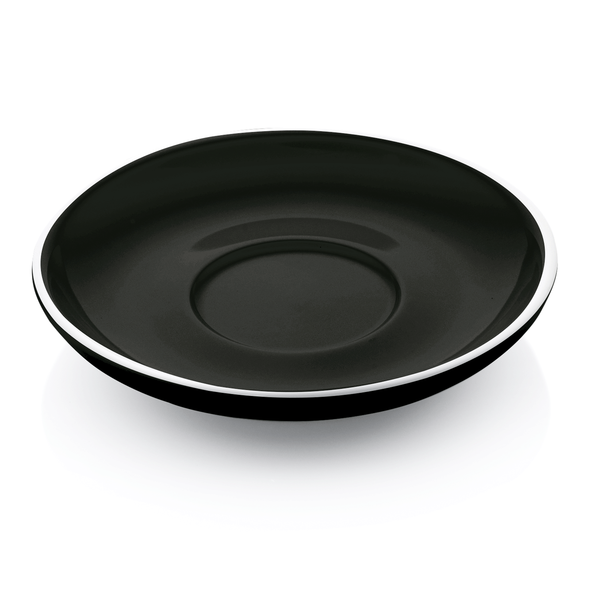 WAS Cappuccinountertasse Set ITALIA BLACK für 4998 020, Set á 6 Stück, Porzellan