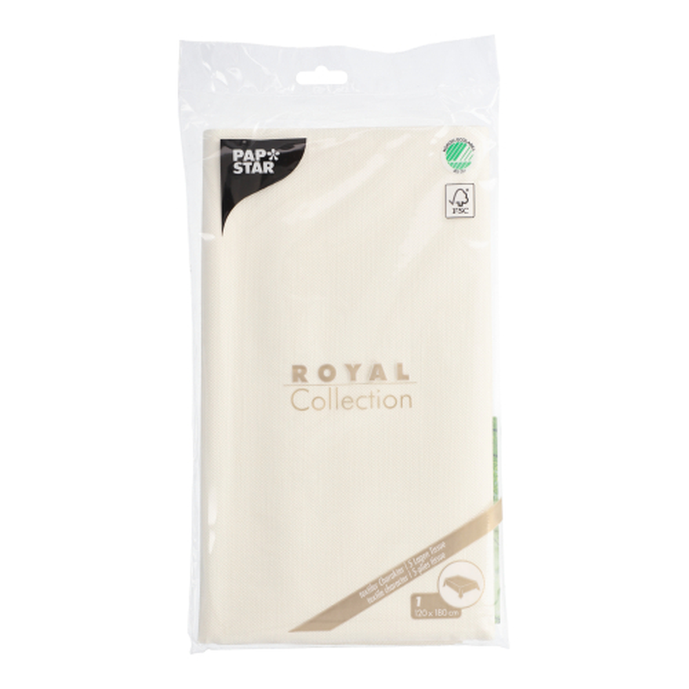 Papstar Tischdecke, Tissue "ROYAL Collection" 120 cm x 180 cm champagner