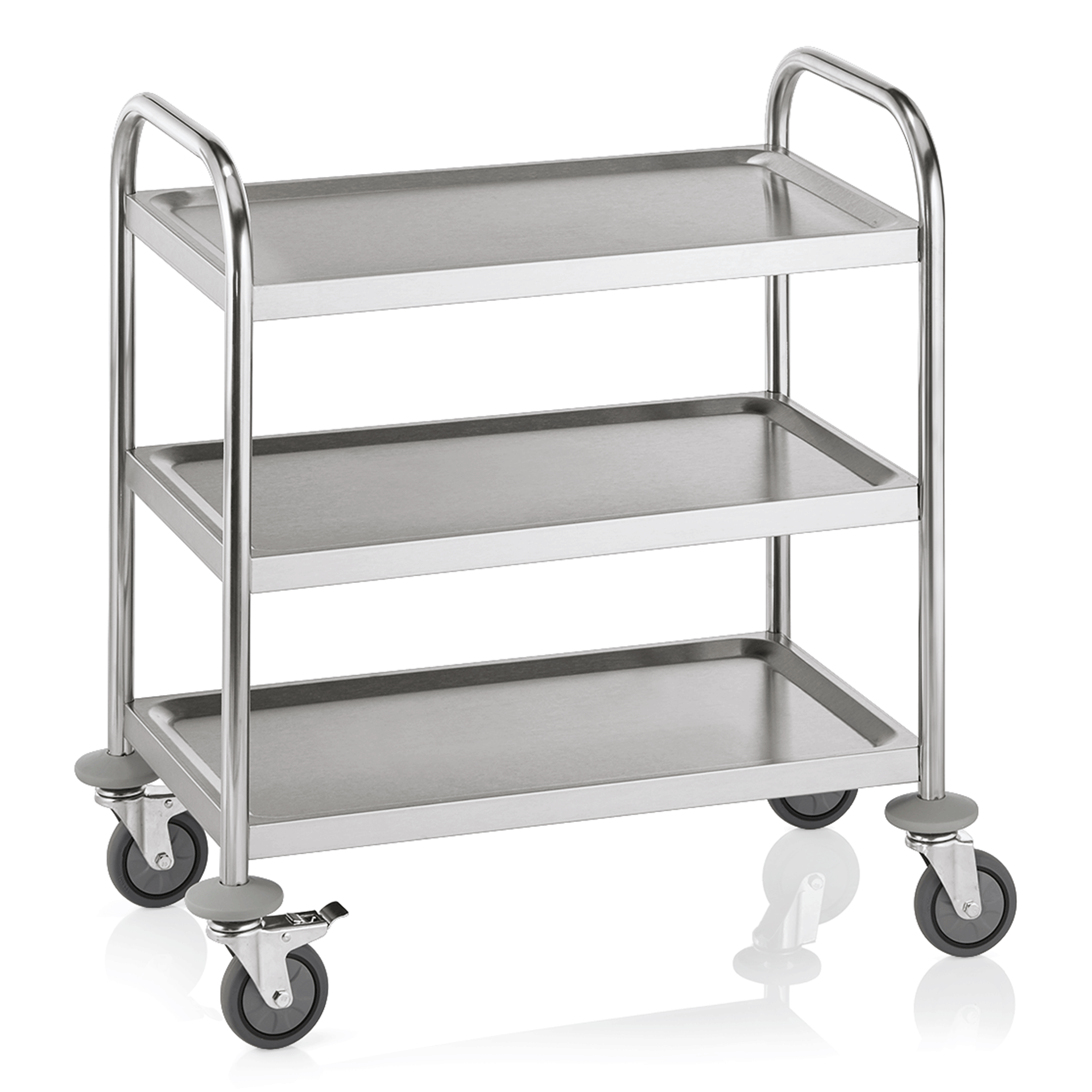 WAS Servierwagen CARGO mit 3 Borden, 70,5 x 41 x 84 cm, Edelstahl