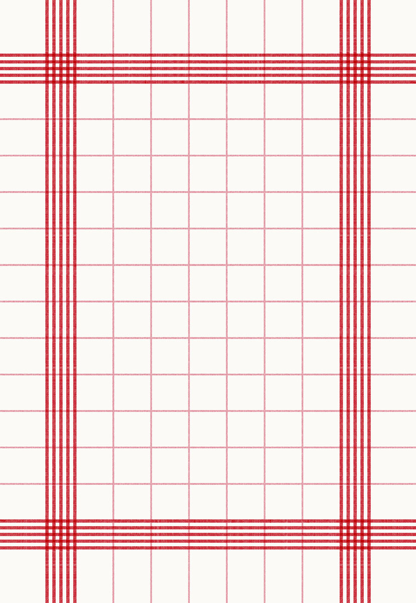 Duni Towel Napkin 38 x 54 cm flat-pack weiß/rot