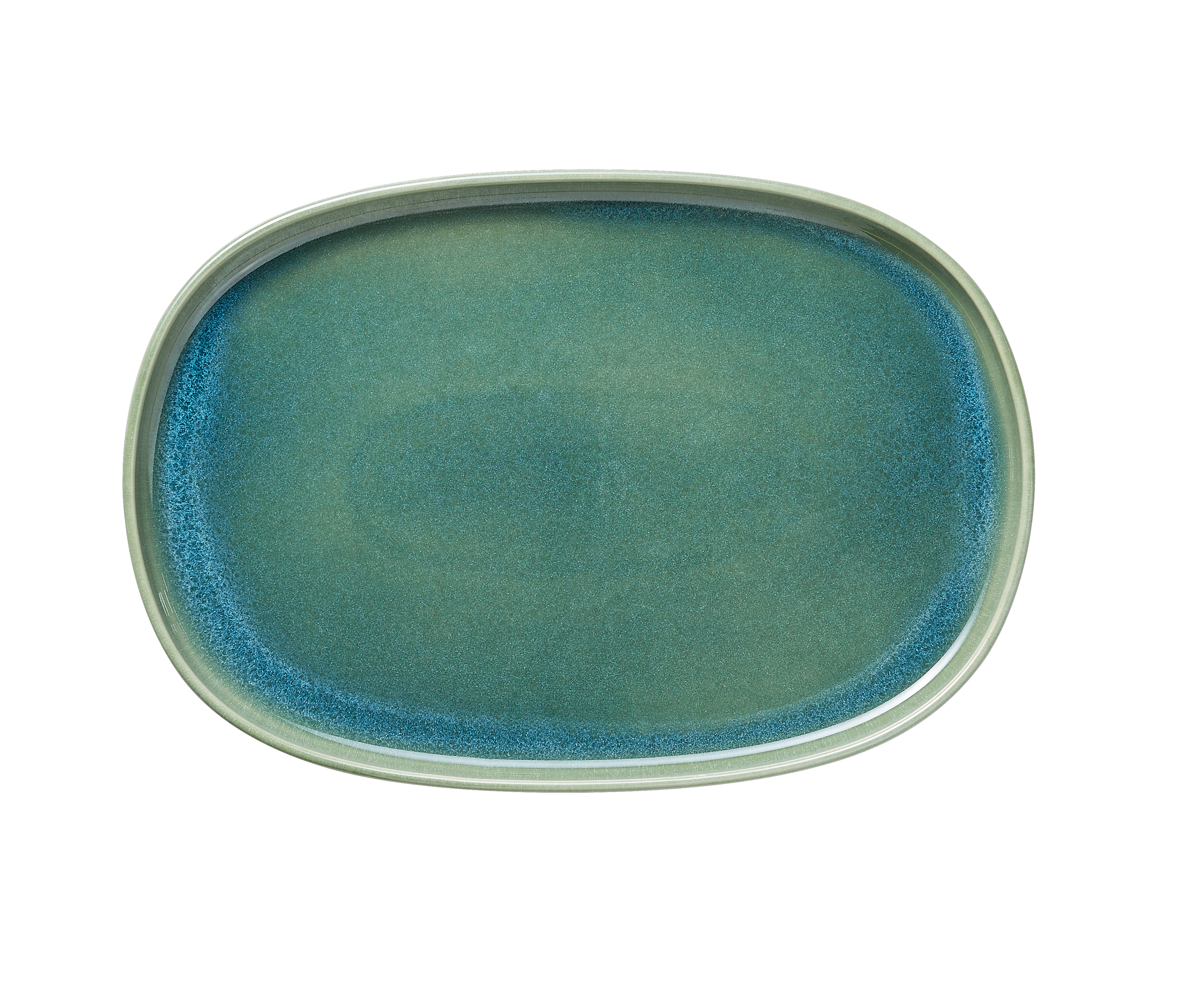 WAS Platte Set ROCKZZERO, 33 x 23 cm, Set á 4 Stück, myrtle green, Steinzeug