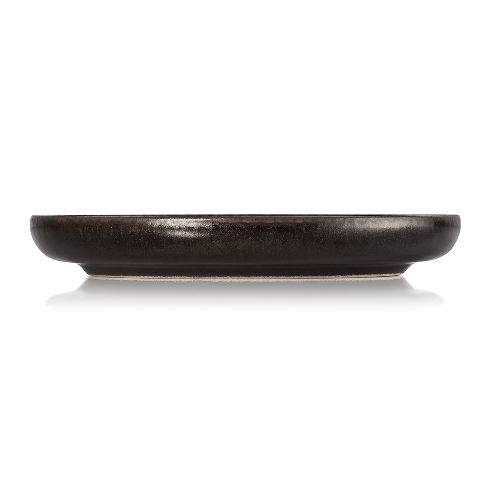 WAS Teller Set ROCKZZERO, flach, Ø 17,5 cm, Set á 6 Stück, metallic brown, Stein