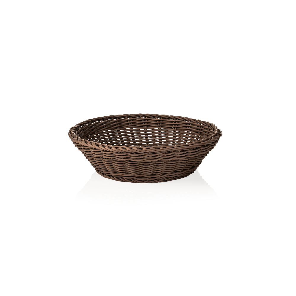 WAS Korb WEAVER PRO Tischkörbe, Ø 29 cm, Höhe 7 cm, braun, Polypropylen