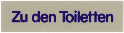 Contacto Wortschild ZU DEN TOILETTEN