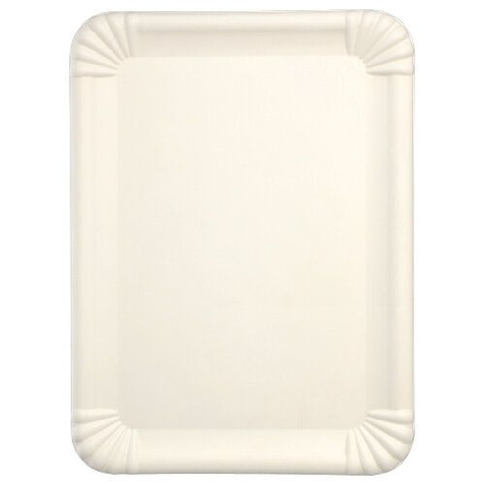 Papstar Servierplatten, Zuckerrohr "pure" eckig 26 cm x 35 cm weiss