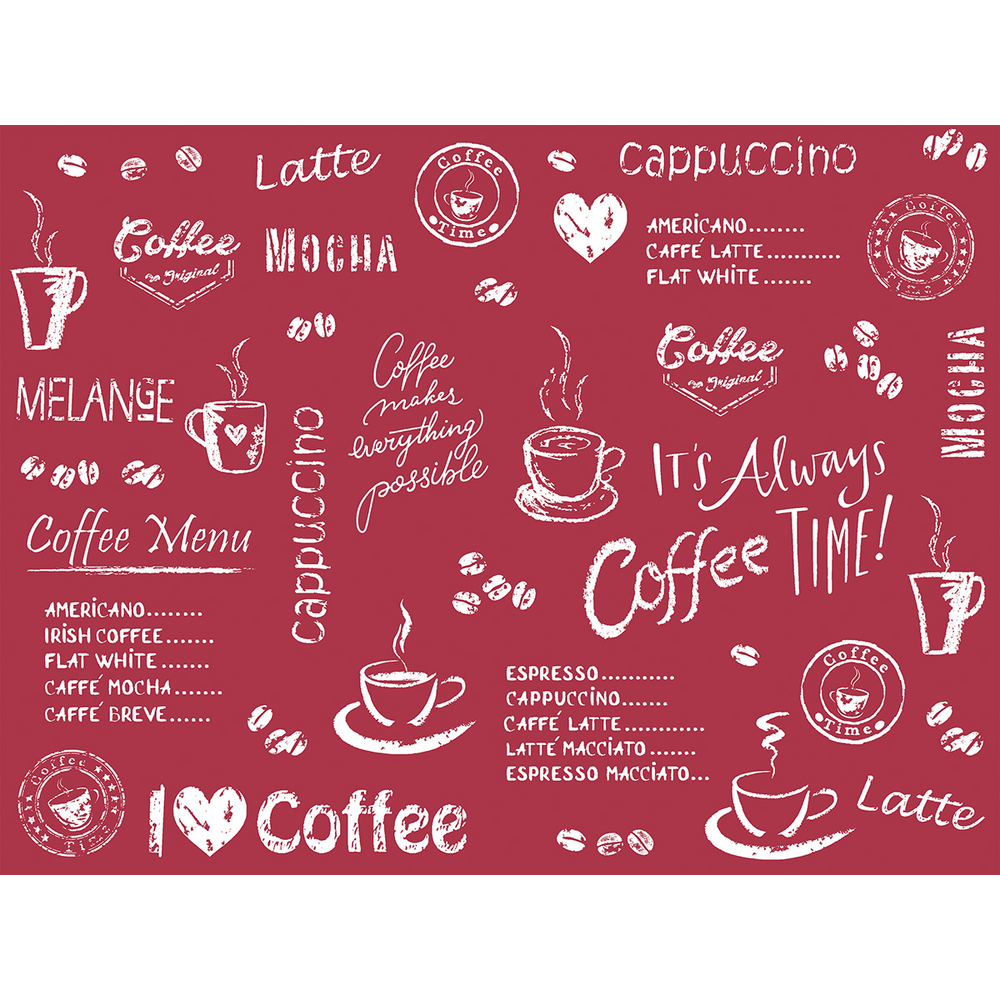 Mank Tischsets Coffee time bordeaux 40 x 30 cm