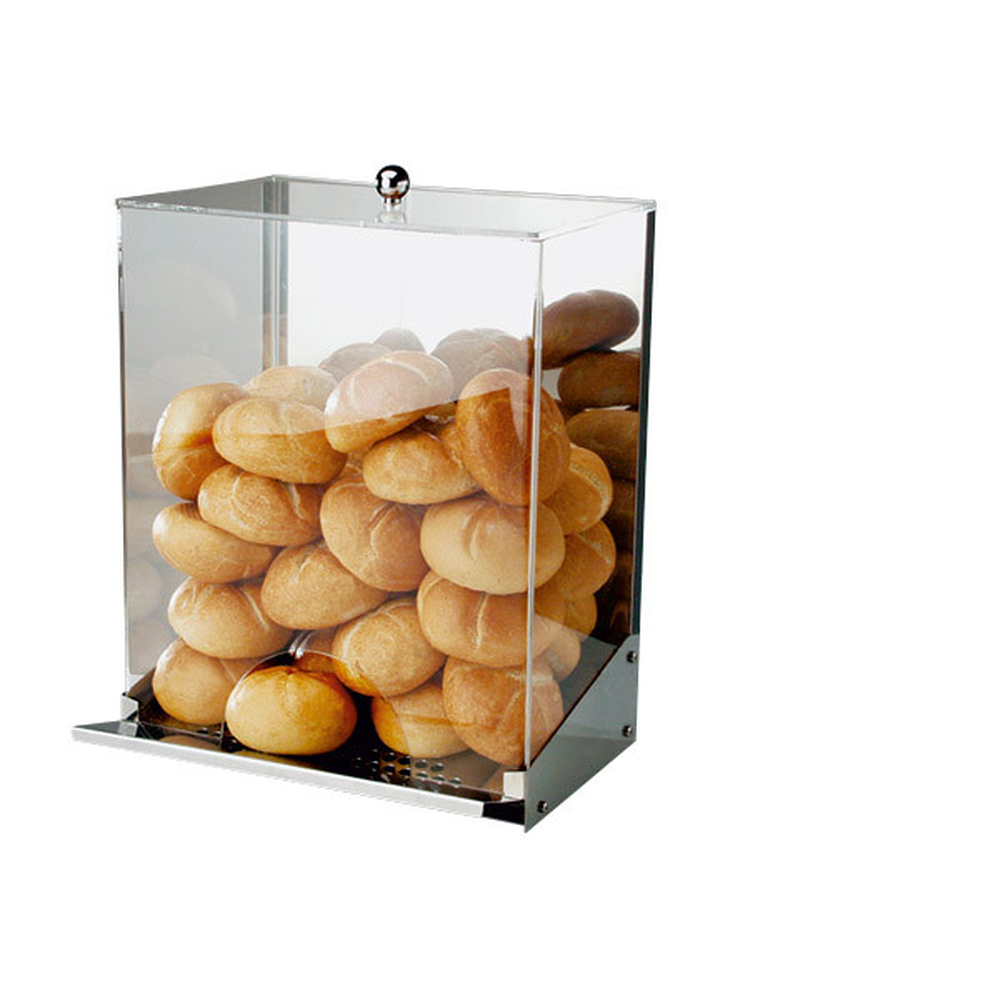 APS Brötchen-Spender -Inox- ca. 32,5 x 27,5 cm, Höhe 40 cm, Deckel ca. 33 x 21,5
