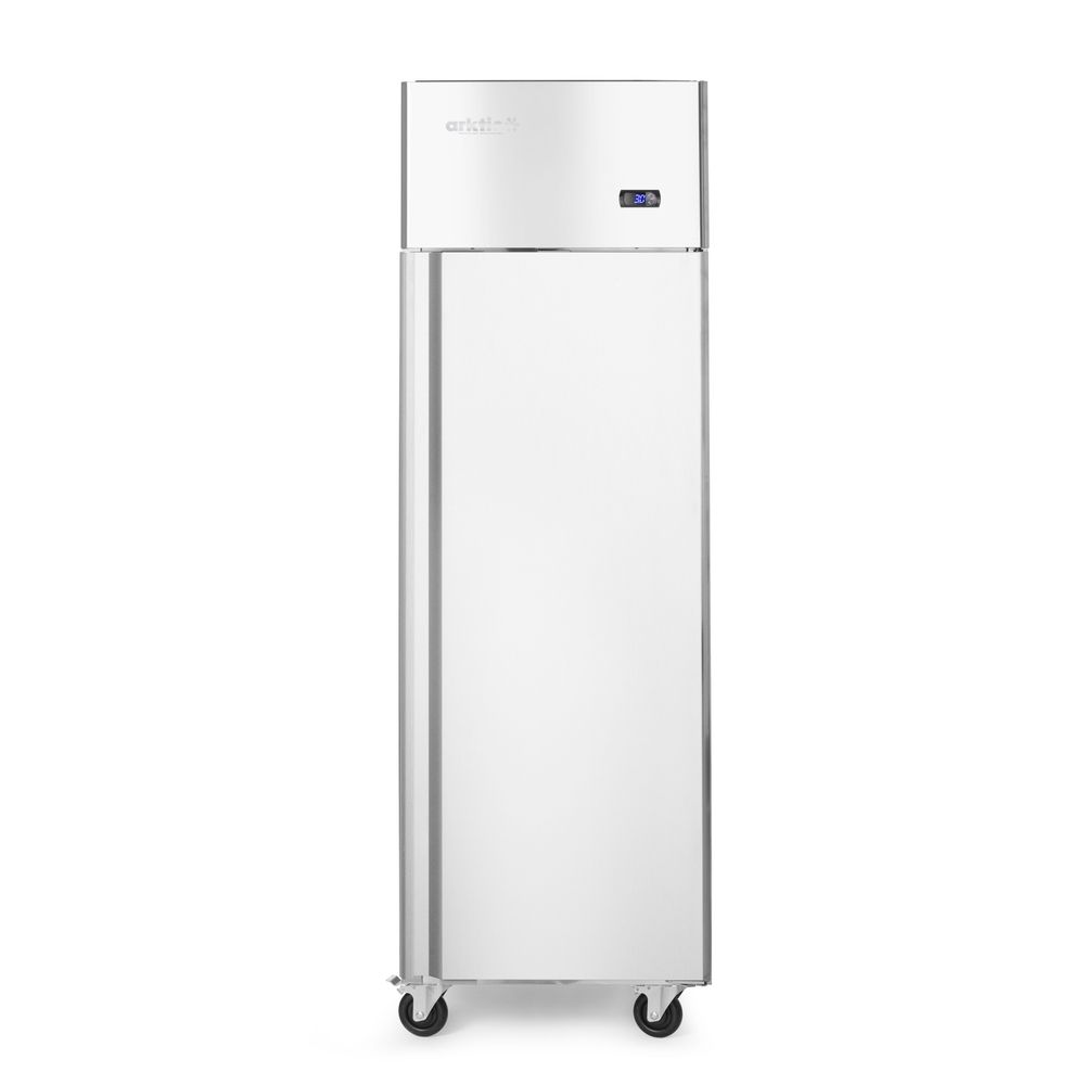Kühlschrank, Einbaukühlschrank, Silber, Stellräder, Rollen