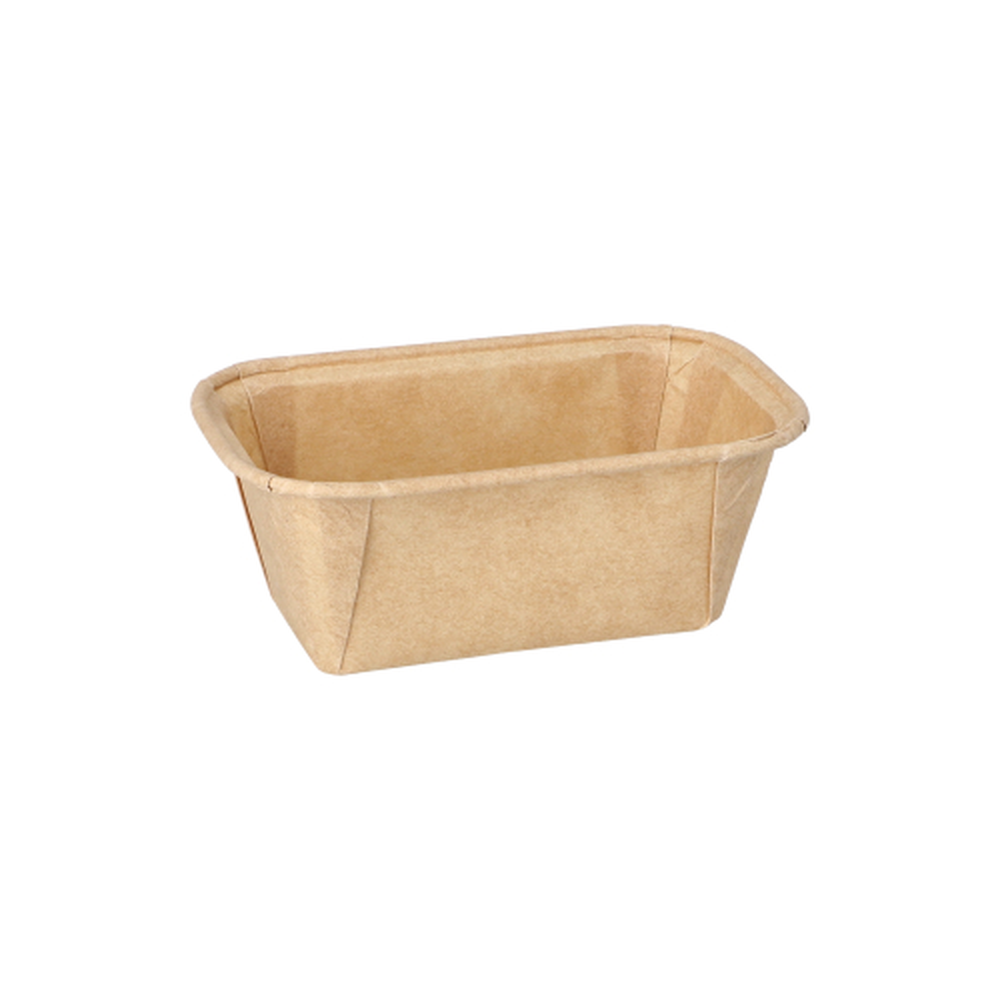 Papstar Backformen eckig 167 ml 4 cm x 6,5 cm x 11 cm braun