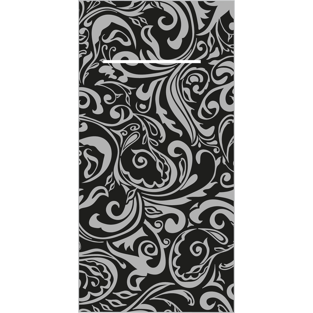 Mank Pocket-Napkins Lias schwarz-silber 40 x 40 cm 1/8 Falz