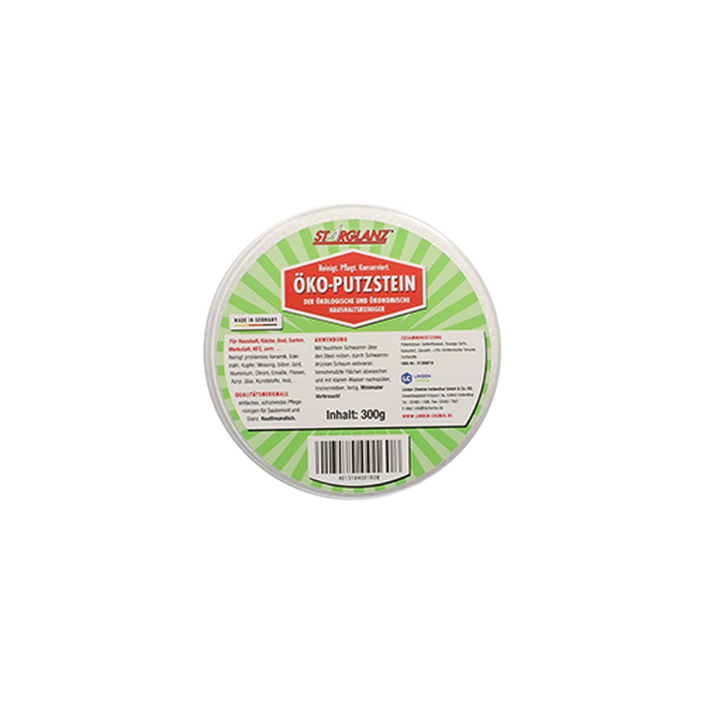 Papstar "Starglanz" Universal Öko Putzstein weiss 300 gr. inkl. Handschwamm