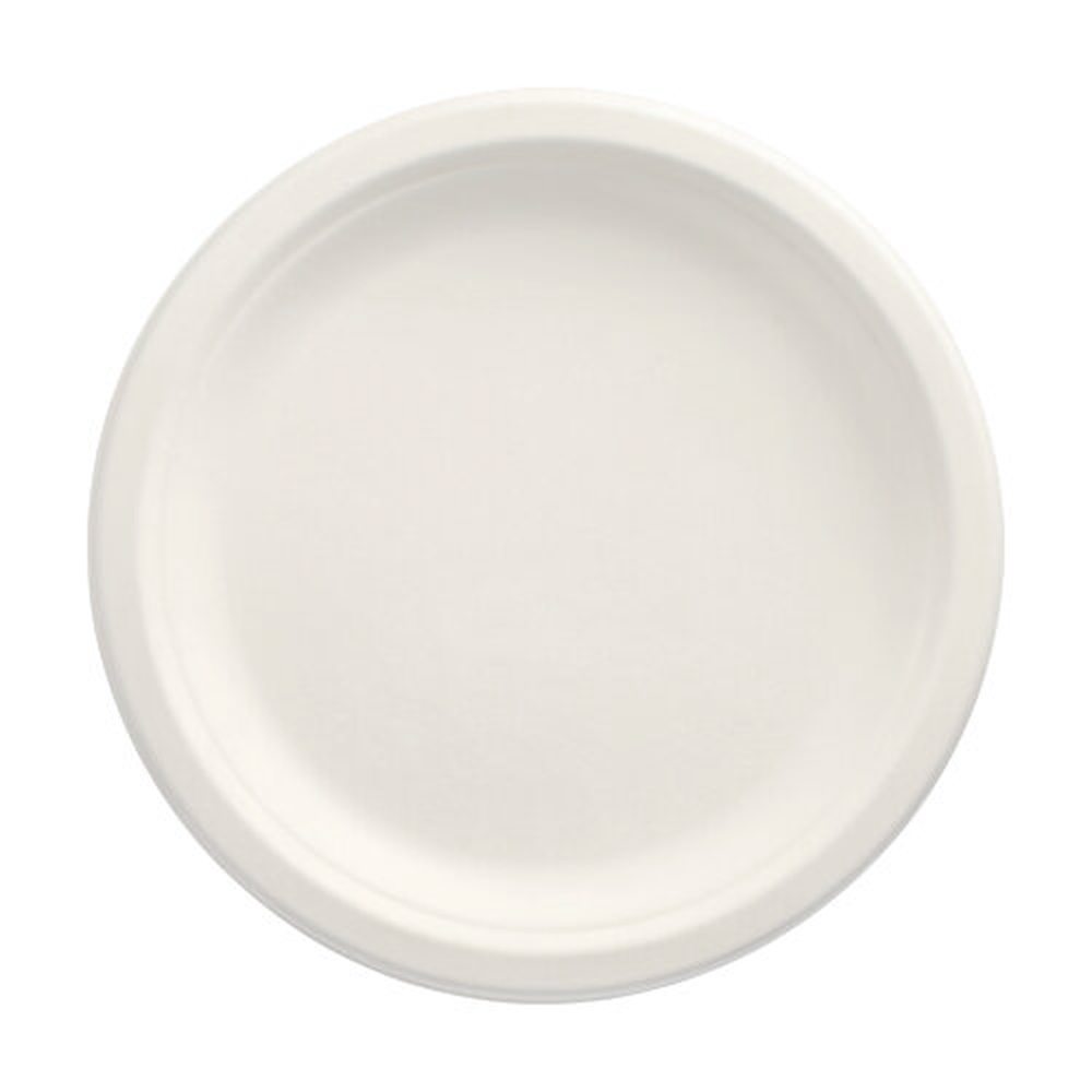 Papstar Teller, Zuckerrohr "pure" ungeteilt Ø 23 cm · 2 cm weiss