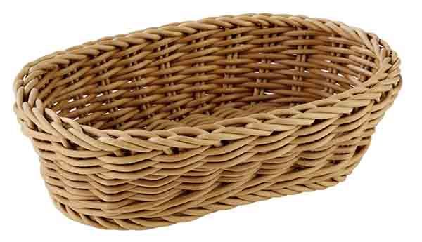 APS Korb, oval 19 x 12 cm, H: 6 cm , Polypropylen, braun