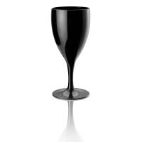 WAS Weinglas, 310 ml, Füllstrich 210 ml, schwarz, Polycarbonat