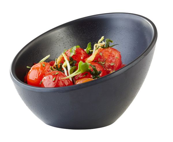 APS Schale -ZEN- Ø 10 cm, H: 7 cm , Melamin, schwarz, Steinoptik