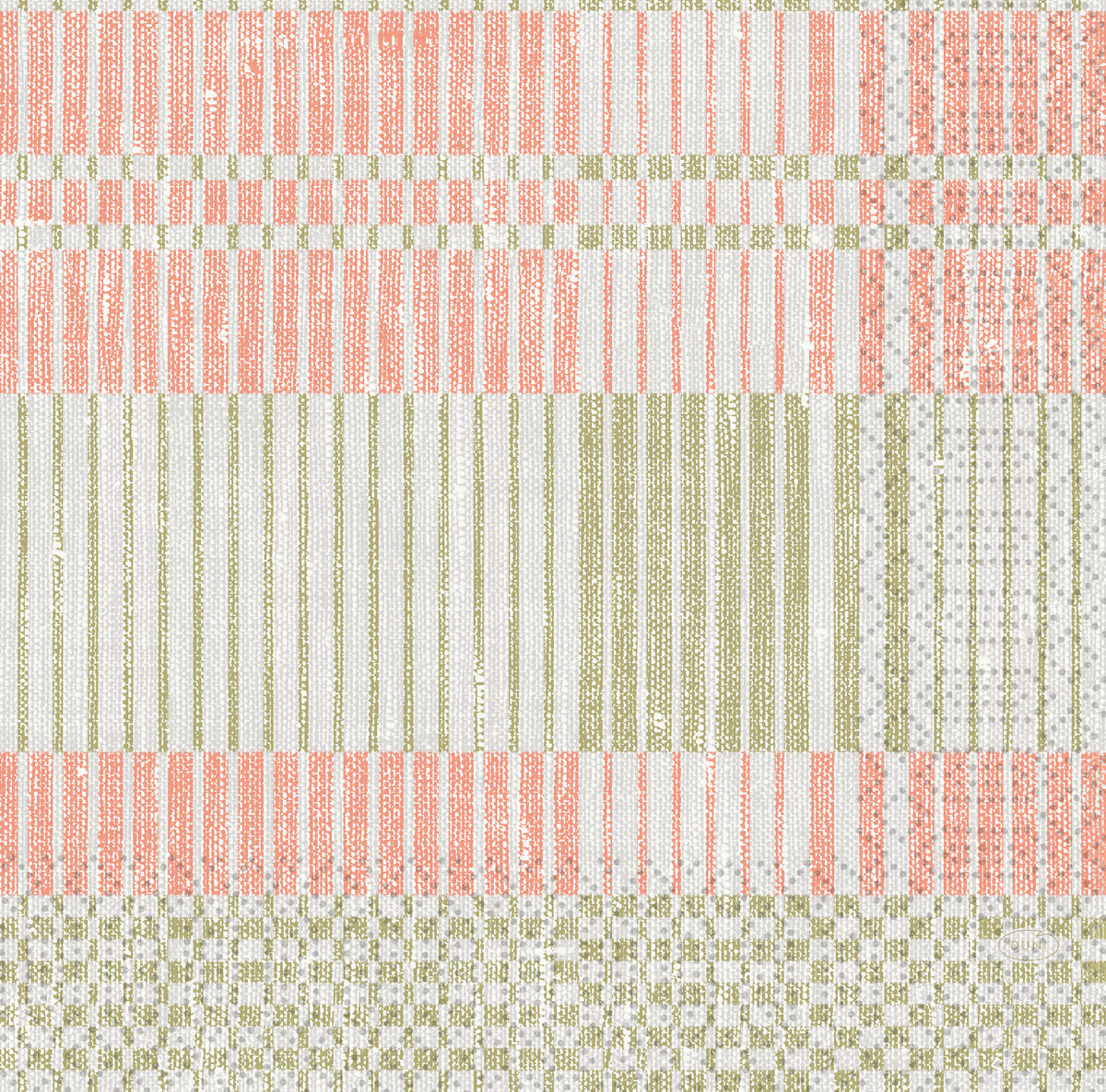 Duni Zelltuchservierten 33x33 cm 3-lagig Filati Orange 1/4 Falz