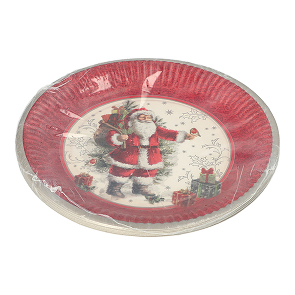 Papstar Teller, Pappe rund Ø 23 cm "HoHoHo"