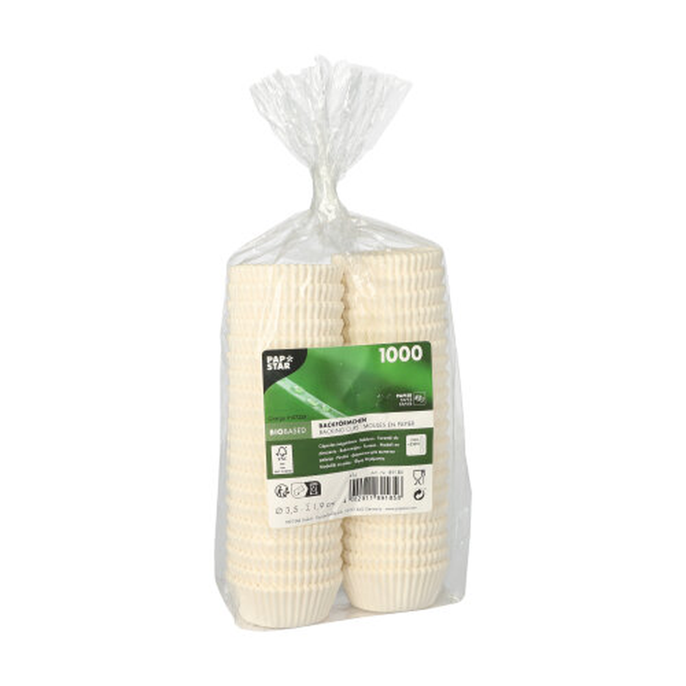 Papstar Backförmchen rund Ø 3,5 cm · 1,9 cm weiss