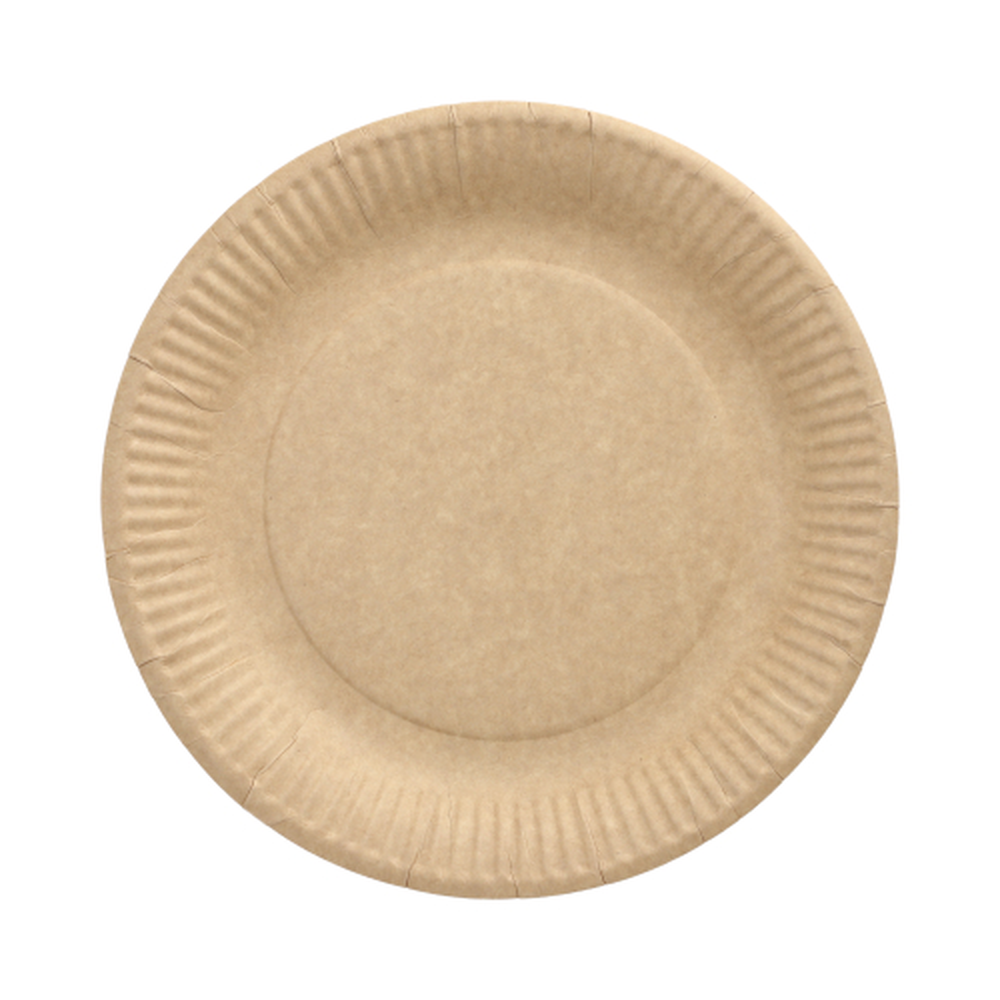 Papstar Teller, Pappe "pure" rund Ø 23 cm braun