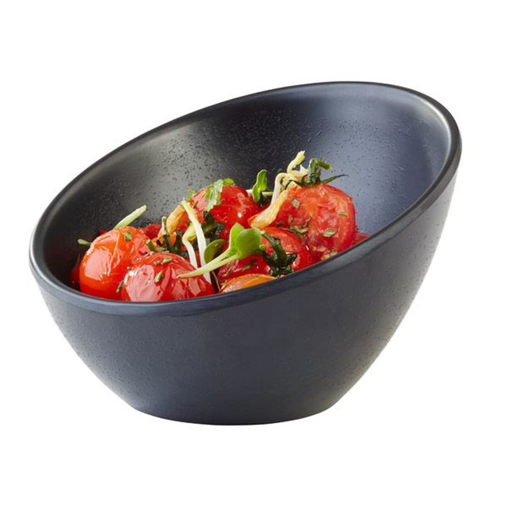 APS Schale -ZEN- Ø 12,5 cm, H: 8,5 cm , Melamin, schwarz, Steinoptik
