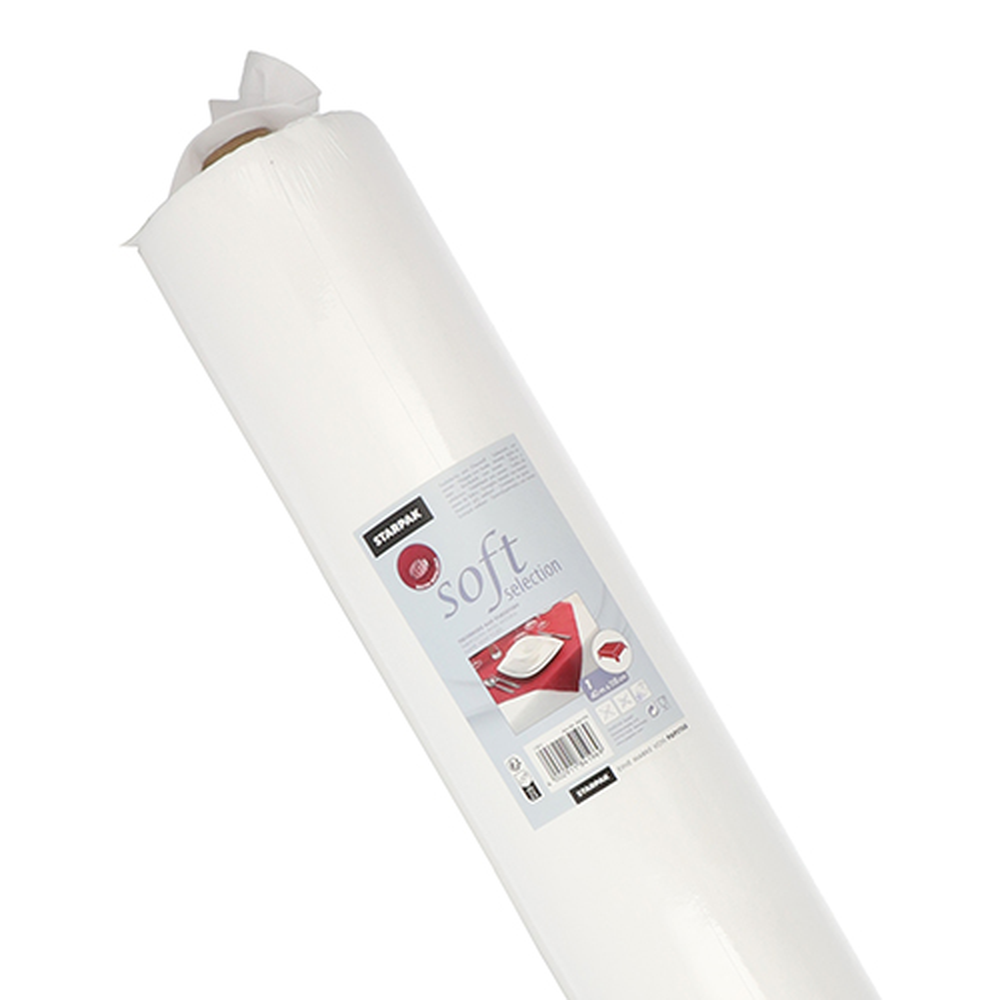 Papstar Tischdecke, stoffähnlich, Vlies "soft selection" 40 m x 1,18 m weiss