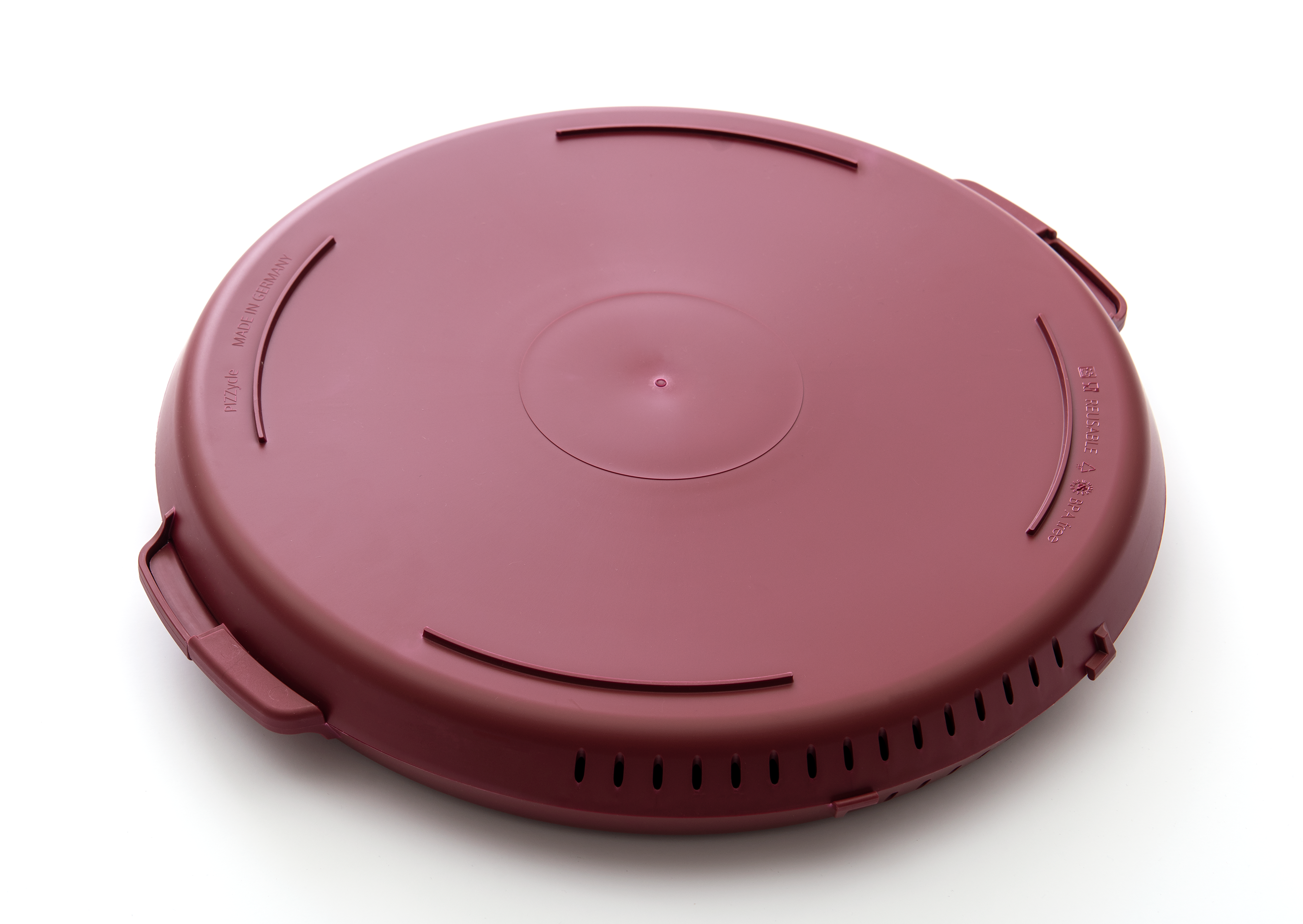WAS Pizzabox PIZZycle, Ø 35,7 cm, red wine, Polypropylen