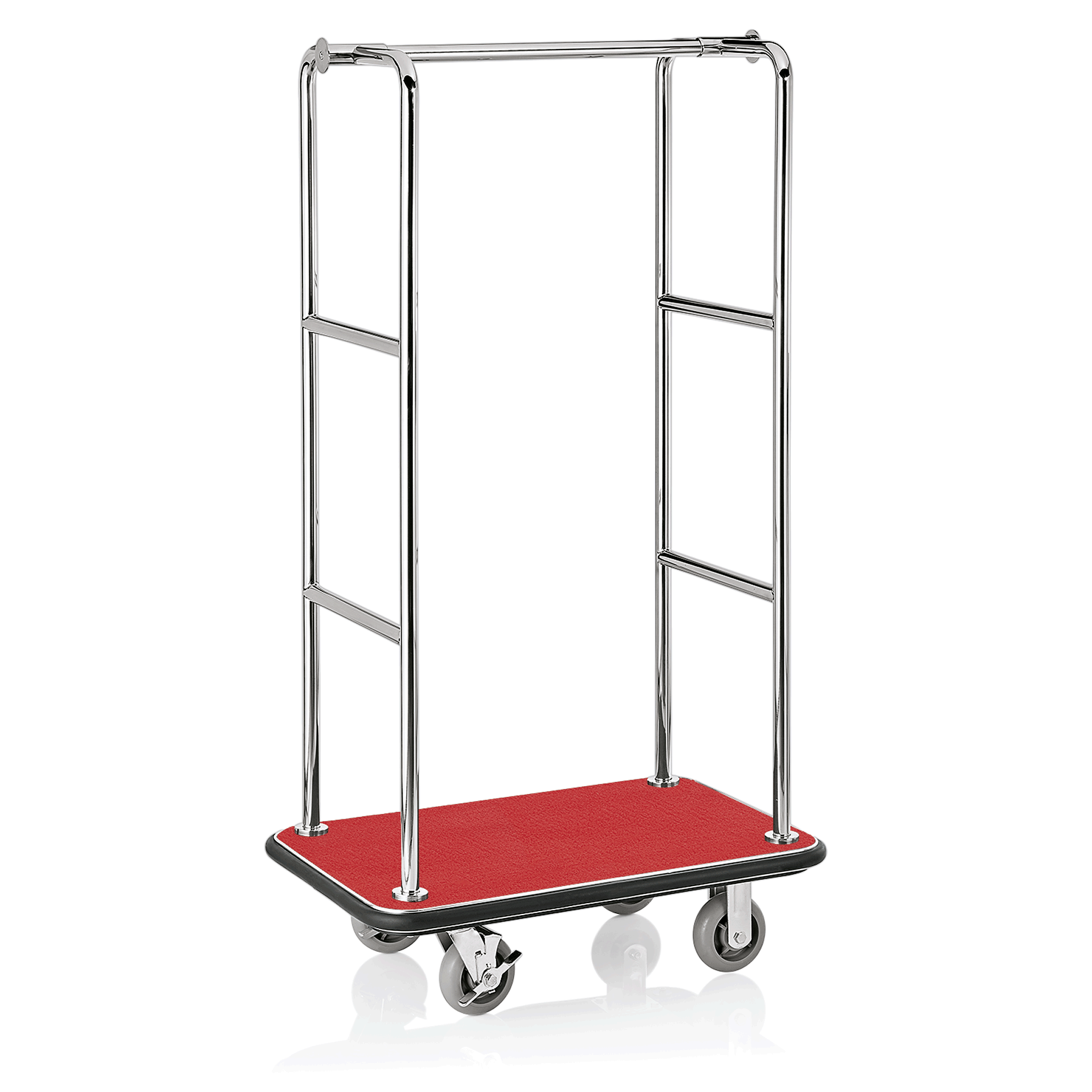 WAS Gepäckwagen, 90 x 60 x 177 cm, silberfarben, Edelstahl