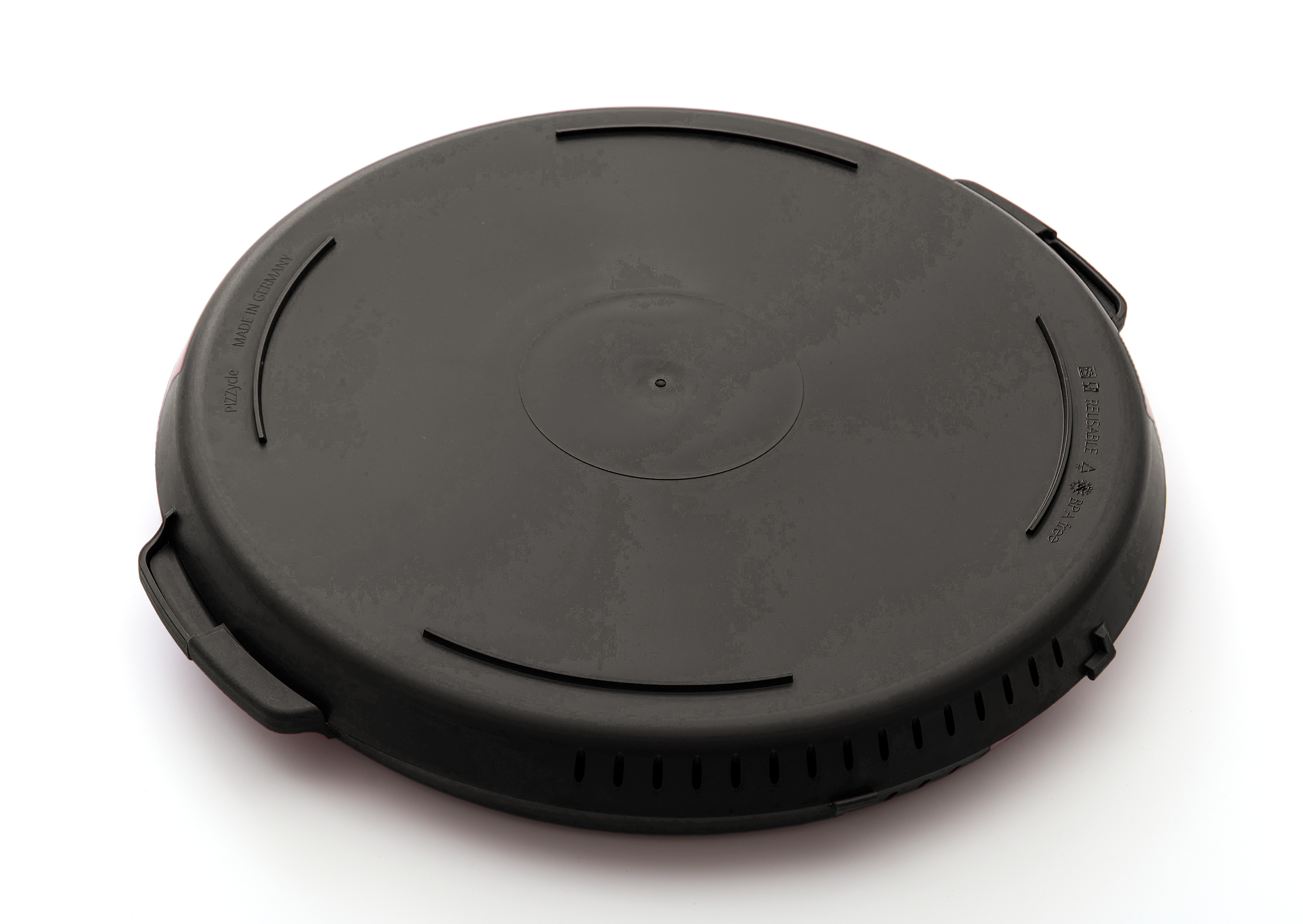WAS Pizzabox PIZZycle, Ø 35,7 cm, schwarz, Polypropylen