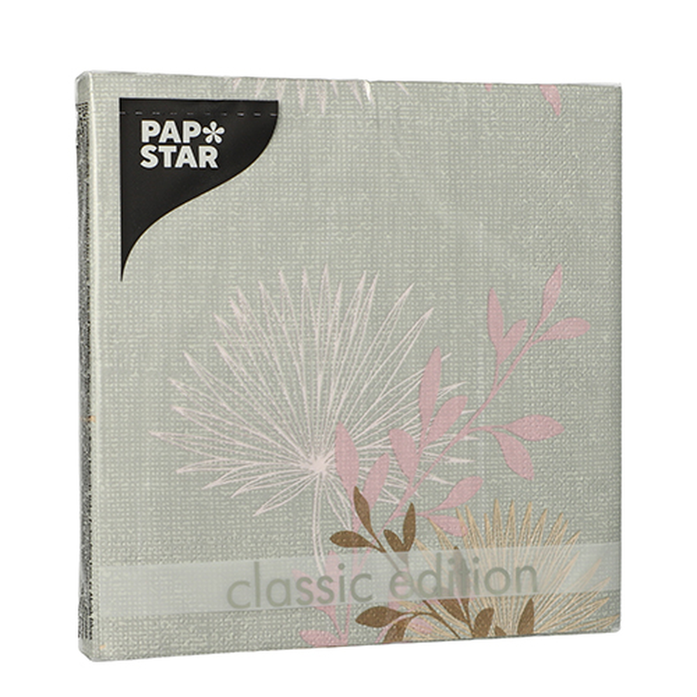 Papstar Servietten, 3-lagig 1/4-Falz 33 cm x 33 cm "Flora"