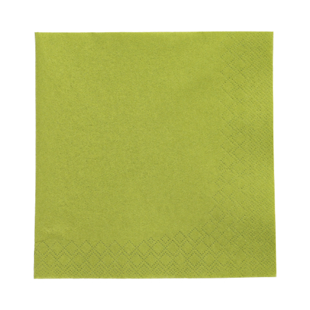 Papstar Servietten, 3-lagig 1/4-Falz 33 cm x 33 cm olivgrün