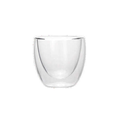 WAS Espresso Set CURVED, 80 ml, Ø 6 cm, Set á 2 Stück, Borosilikatglas