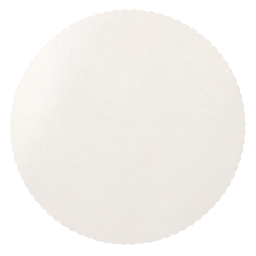 PAPSTAR Tortenunterlagen, Pappe rund Ø 28 cm weiss beschichtet, mit gezacktem