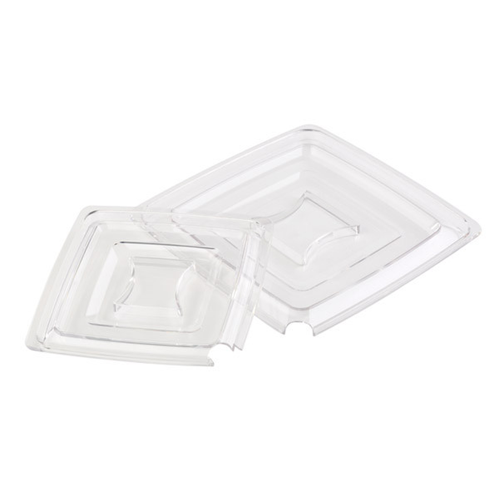 APS Deckel -PURE- 19 x 19 cm, H: 1,5 cm , SAN, mit Löffelaussparung