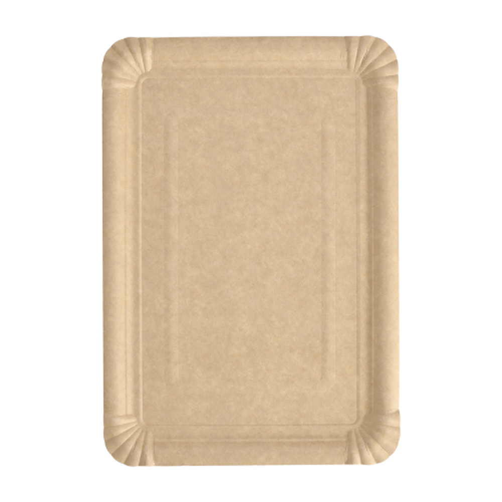 Papstar Teller, Pappe "pure" eckig 18 cm x 26 cm braun