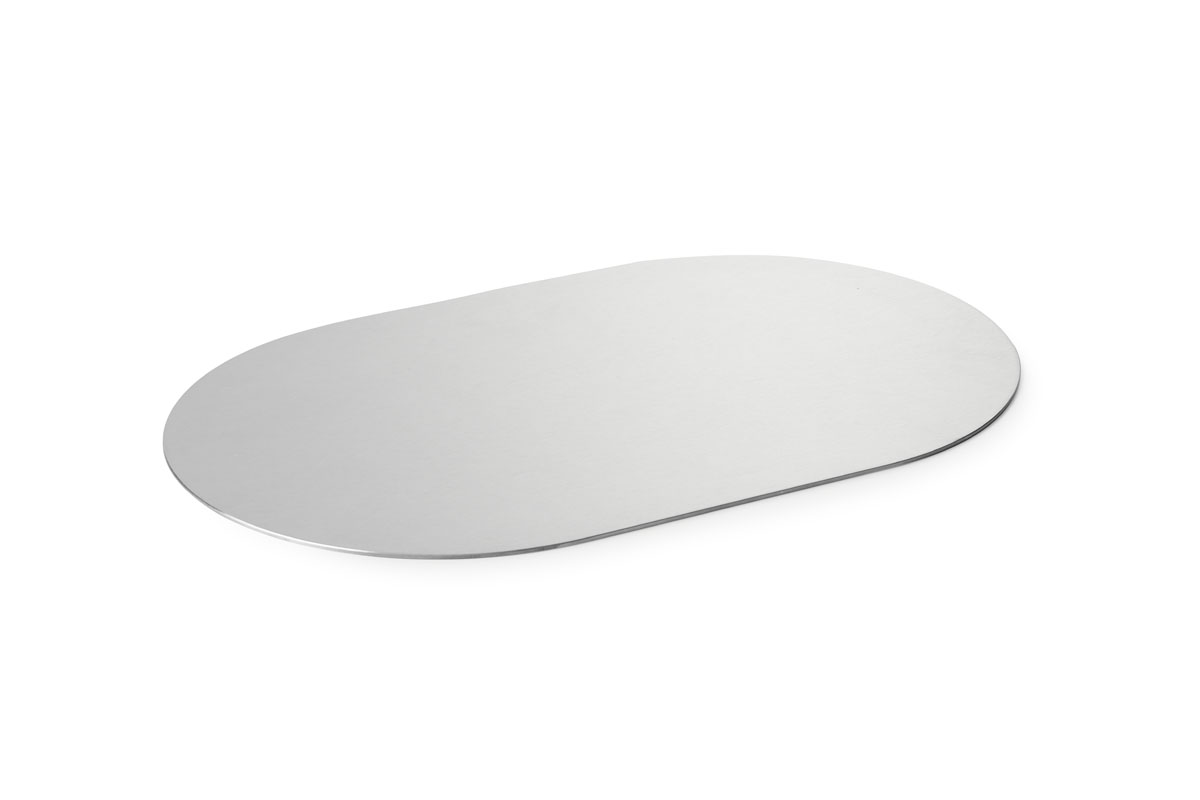 Duni Lake Serviertablett / Dekotablett 37 x 23 cm silber, Metall