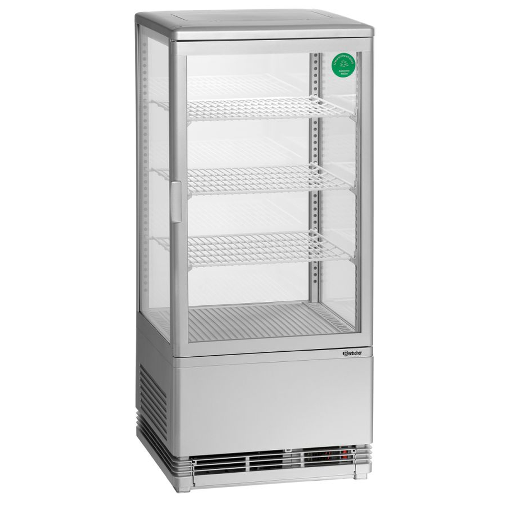 Bartscher Mini-Kühlvitrine 78L, silber