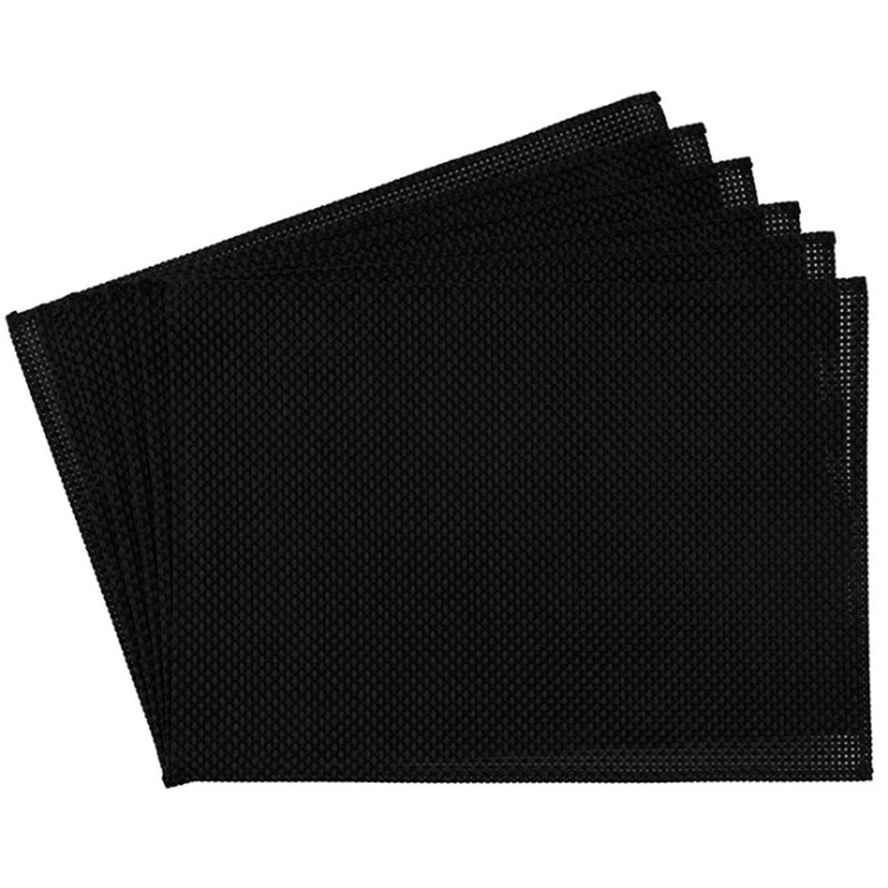 APS Tischset - schwarz 45 x 33 cm , PVC, Schmalband