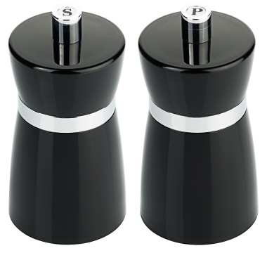 Contacto Salz-/Pfeffermühlen-Set schwarz, 10 cm