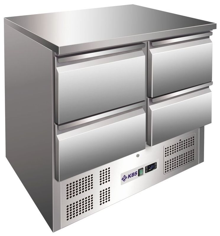 KBS KTM 204 Kühltisch mit 4 Schubladen, 256 Liter Abmessung (B / T / H) 903 x 70