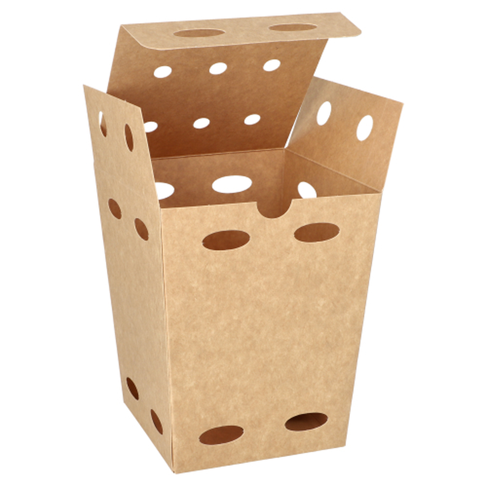 PAPSTAR Pommes-Frites-Boxen, Pappe pure 15,5 cm x 10,5 cm x 10,5 cm braun 