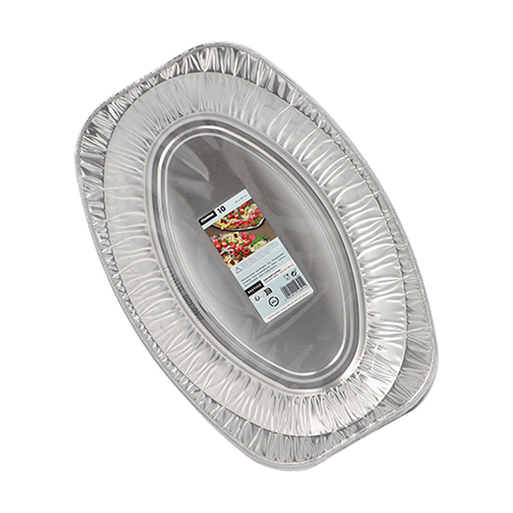 Papstar Servierplatten, Alu oval 43 cm x 29 cm