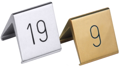 Contacto Tischnummernschild 5 cm, Leichtmetall Eloxiert