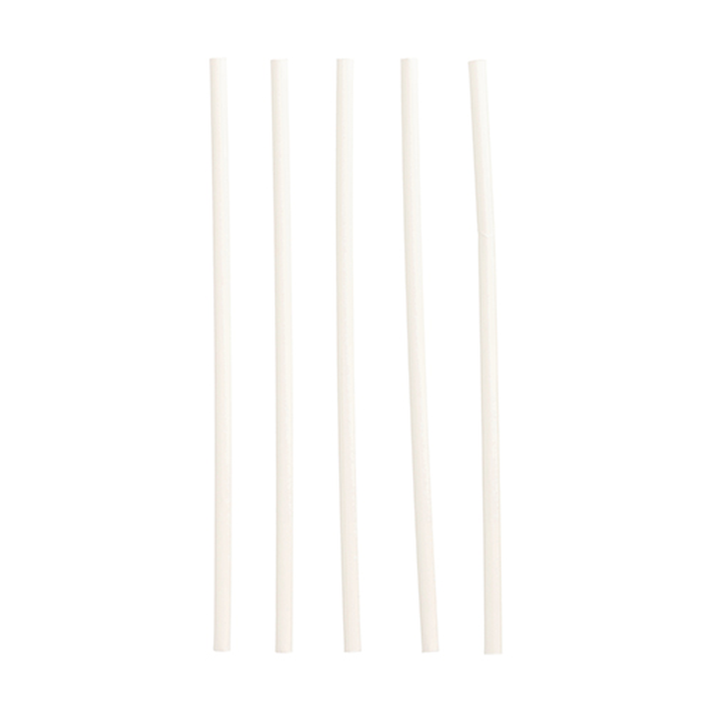Papstar Trinkhalme, Papier Ø 6 mm · 20 cm weiss